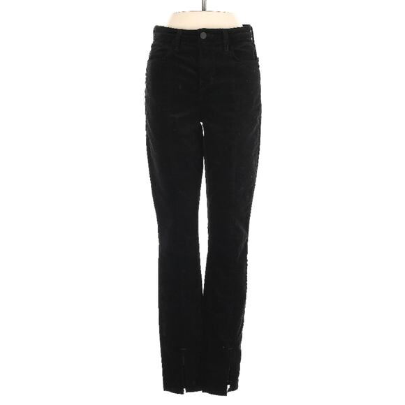 L’Agence Jyothi Slim Split Front High Rise Velvet Jeans Noir Black 26 - Picture 5 of 9